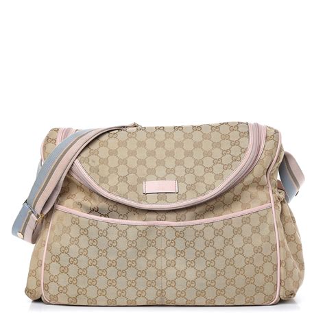 gucci diaper bag pink|gucci monogram diaper bag pink.